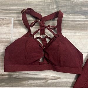 Bombshell Sportswear maroon black cherry dream bra medium